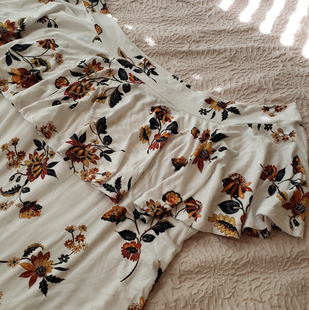 Forever21 Floral Off-the-shoulder Bodysuit